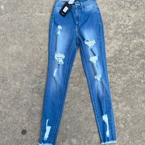 Fashion Nova Blue Washed Jeans
